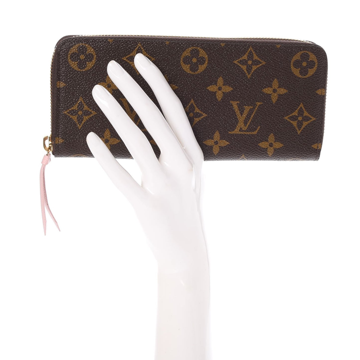 Monogram Clemence Wallet Rose Ballerine