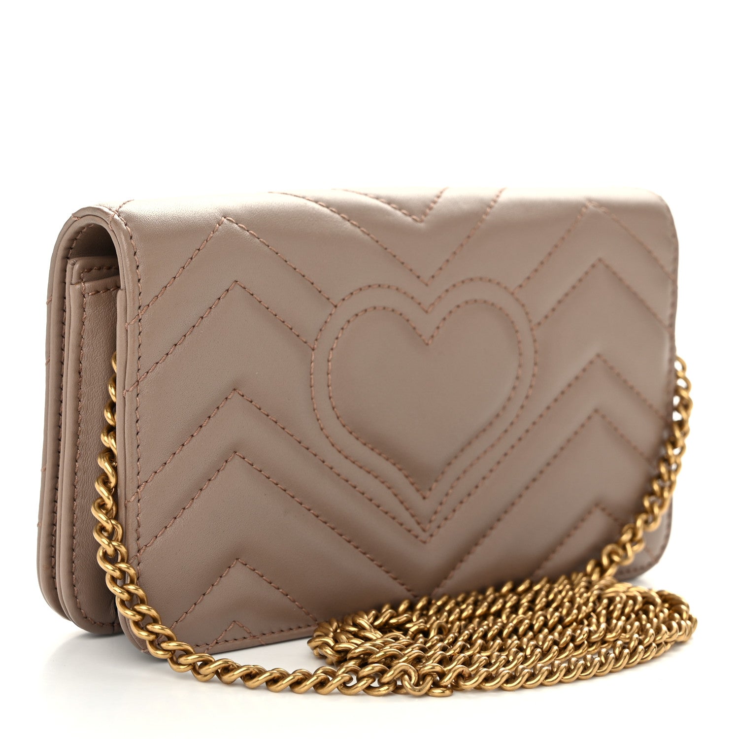 Gucci Calfskin Matelasse GG Marmont Mini Bag Porcelain Rose 3 of 9