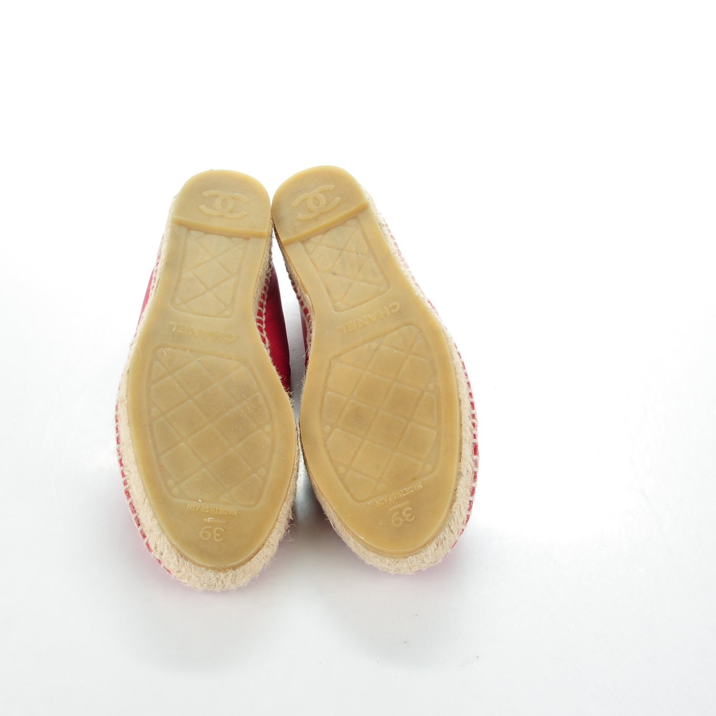 Lambskin CC Espadrilles 39 Red