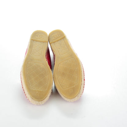 Chanel Lambskin CC Espadrilles 39 Red 5 of 10