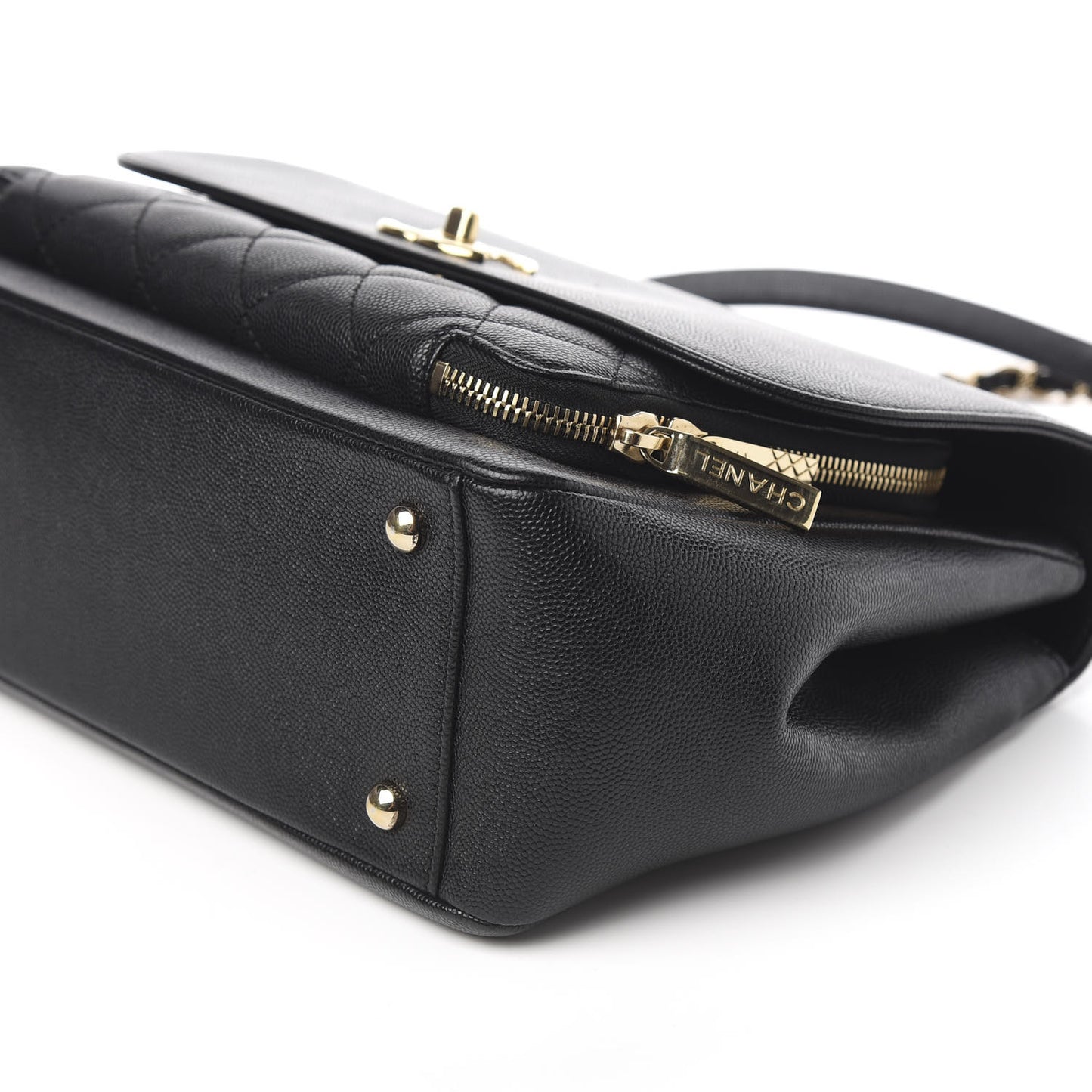 Caviar Quilted Large Business Affinity Flap Black