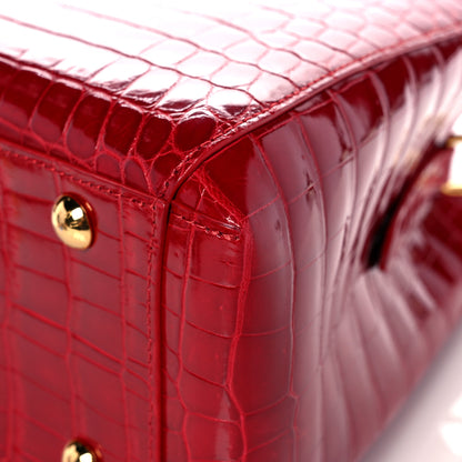 Louis Vuitton Crocodile Brilliant Montaigne MM Rouge 10 of 12
