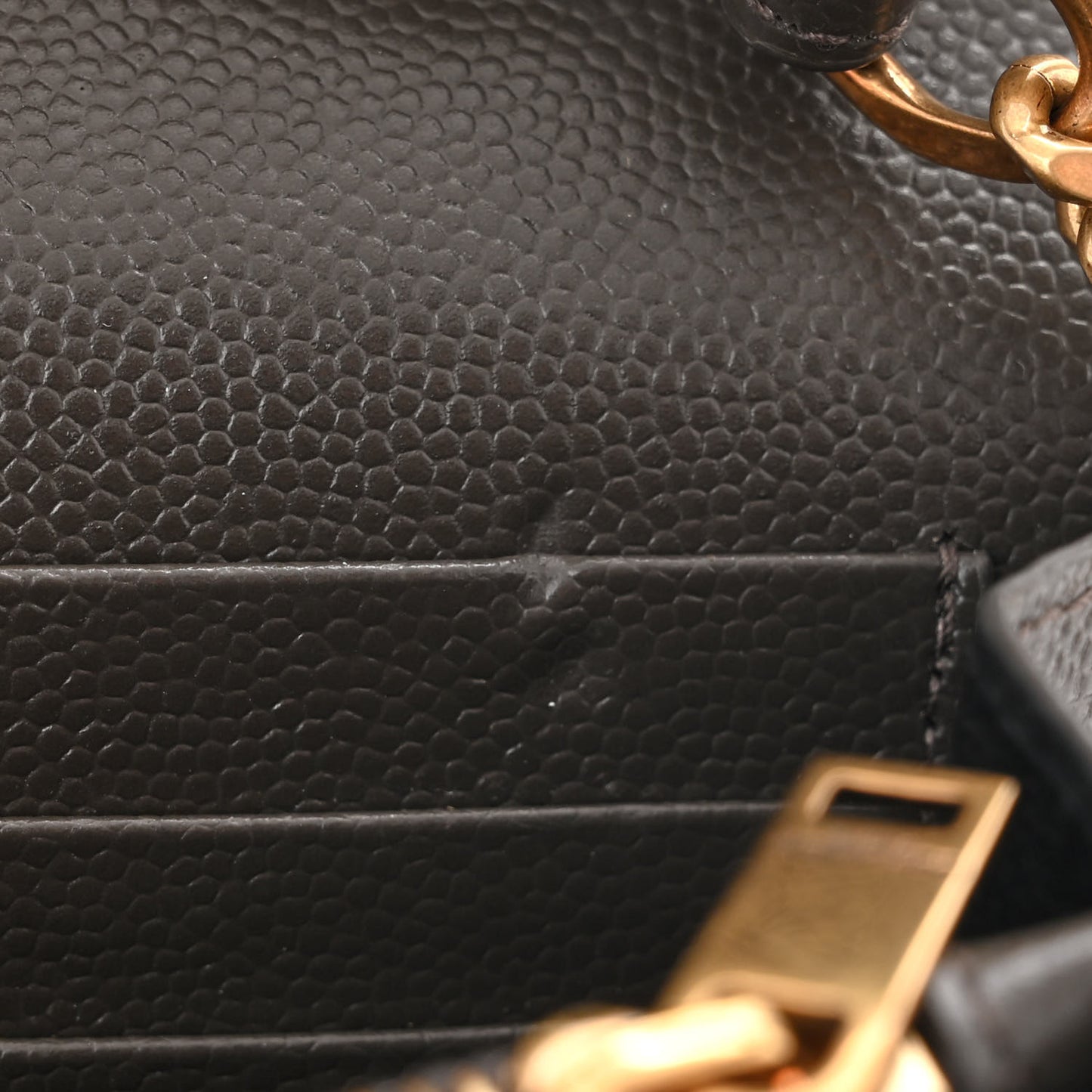Grain De Poudre Matelasse Chevron Monogram Chain Wallet Earth