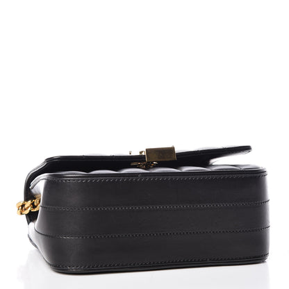 Saint Laurent Lambskin Matelasse Monogram Small Vicky Chain Bag Black 4 of 12