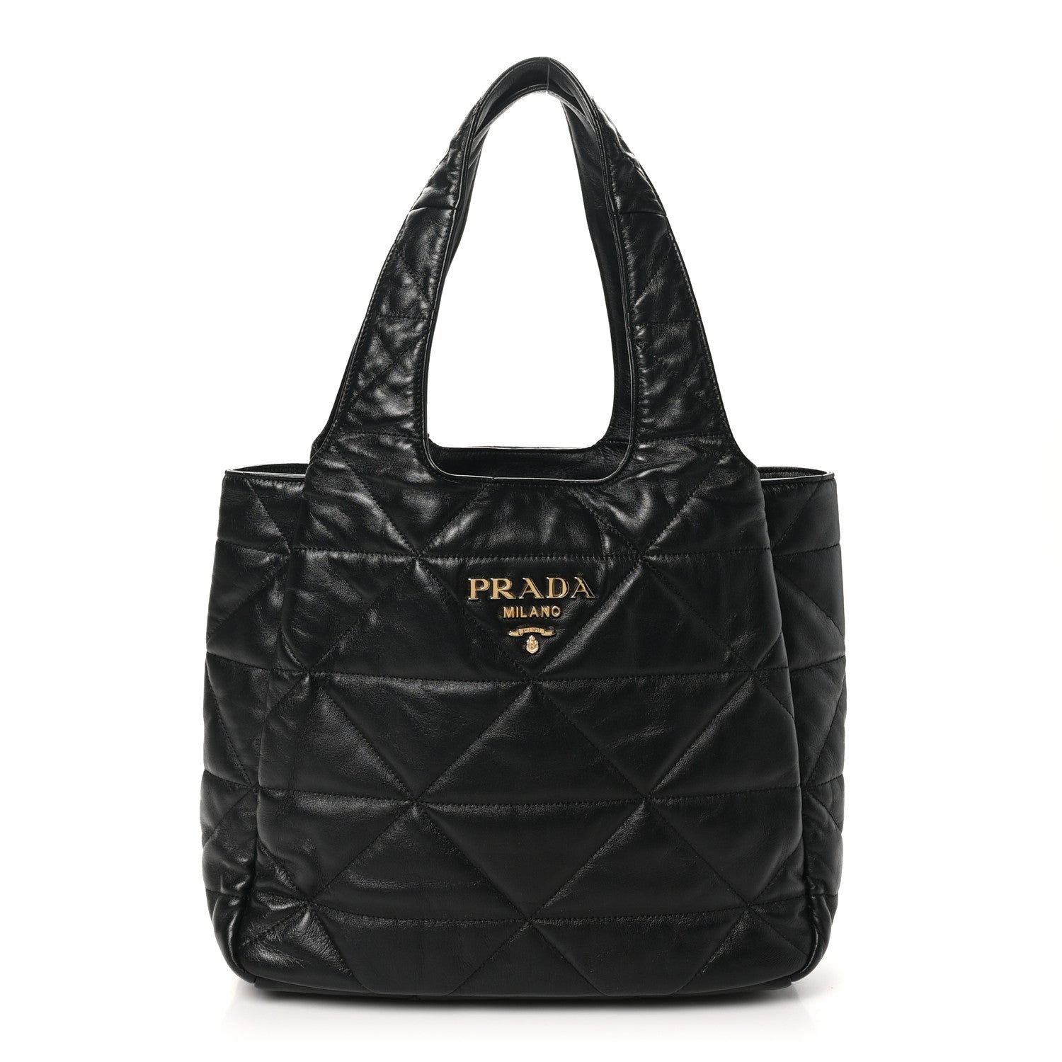 Prada Nappa Quilted Medium Dynamique Tote Black 1 of 9