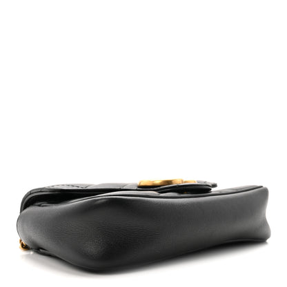 Gucci Calfskin Matelasse Super Mini GG Marmont Shoulder Bag Black 4 of 10