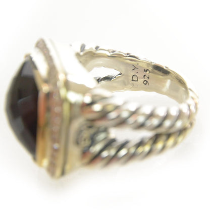 David Yurman Sterling Silver Diamond Black Onyx 14mm Albion Ring 54 7 4 of 6
