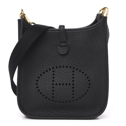Hermes Taurillon Clemence Evelyne TPM Black 1 of 8