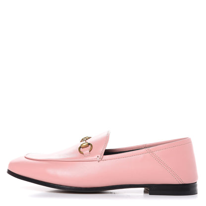 Gucci Lambskin Womens Brixton Horsebit Loafers 37.5 Perfect Pink 1 of 10