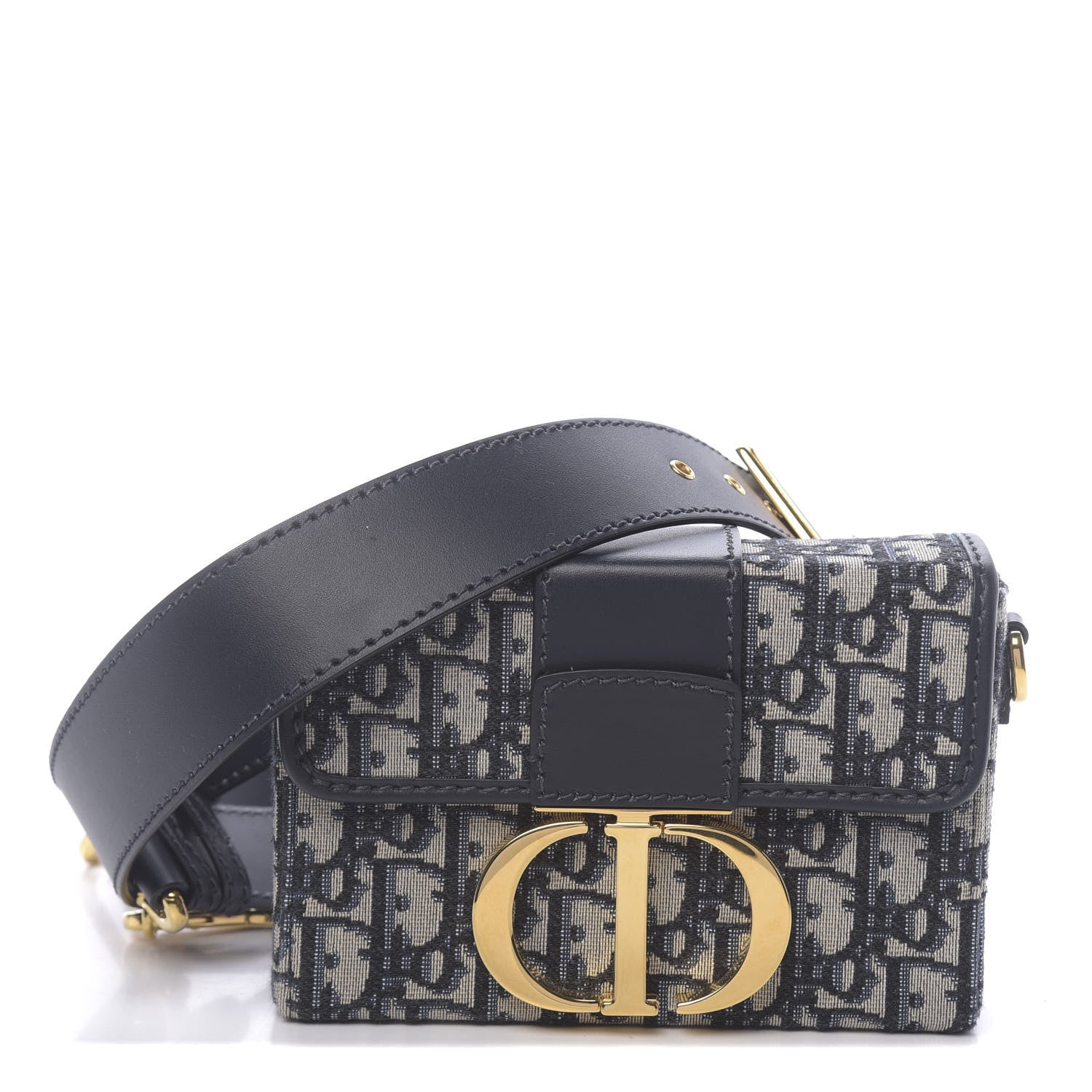 Christian Dior Oblique 30 Montaigne Box Bag Blue 1 of 9