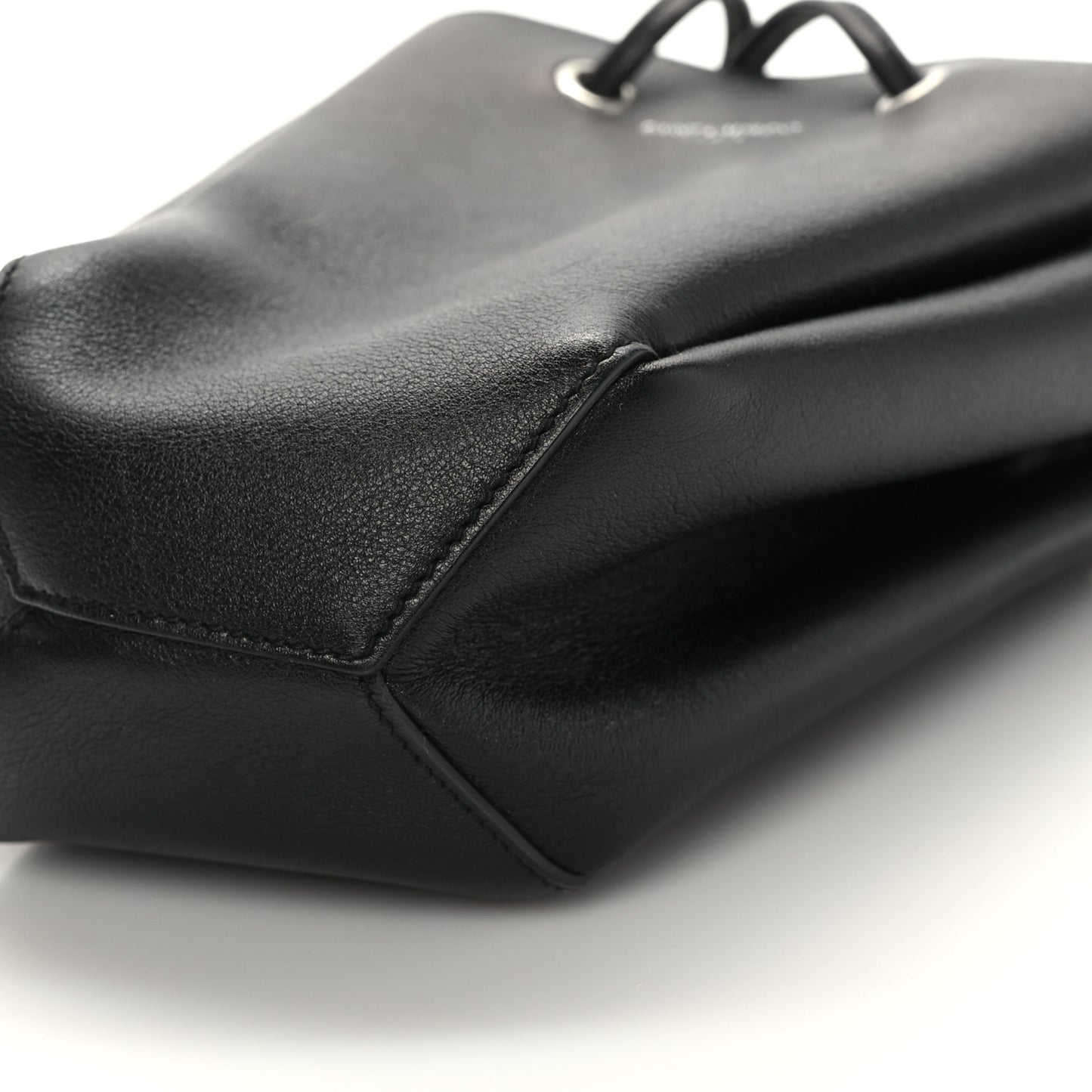 Calfskin Monogram Mini Bourse Bucket Bag Black