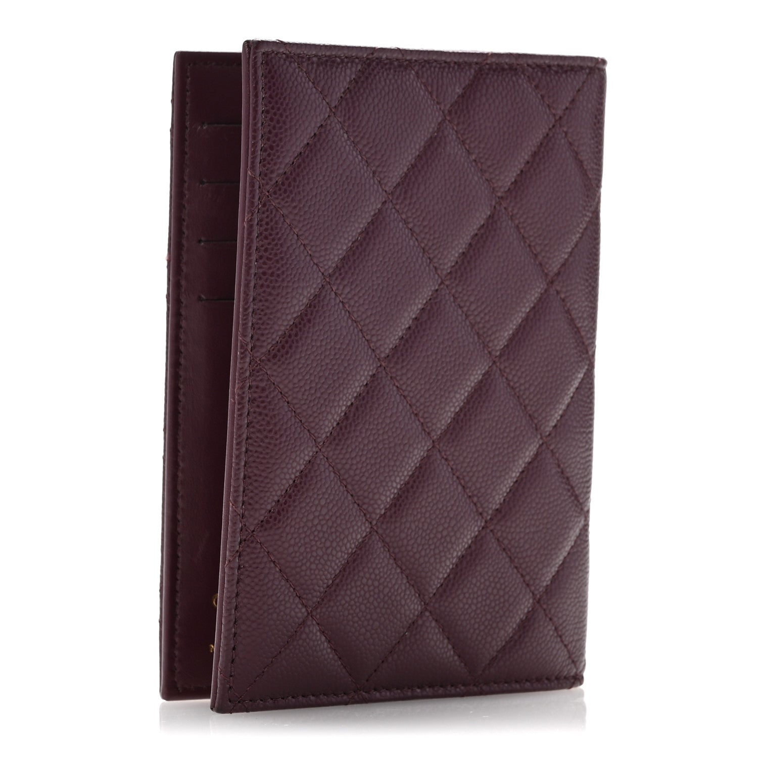 Chanel Caviar Quilted Passport Holder Dark Purple 3 of 11