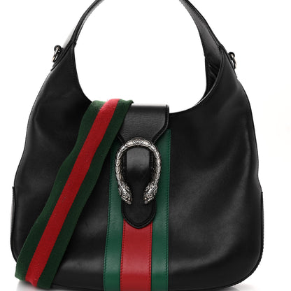 Gucci Calfskin Web Stripe Small Dionysus Hobo Black 7 of 9