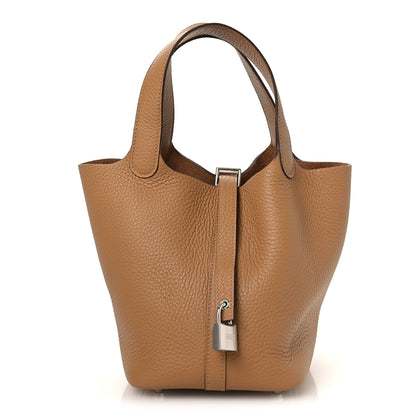 Hermes Taurillon Clemence Picotin Lock 18 PM Biscuit 1 of 12