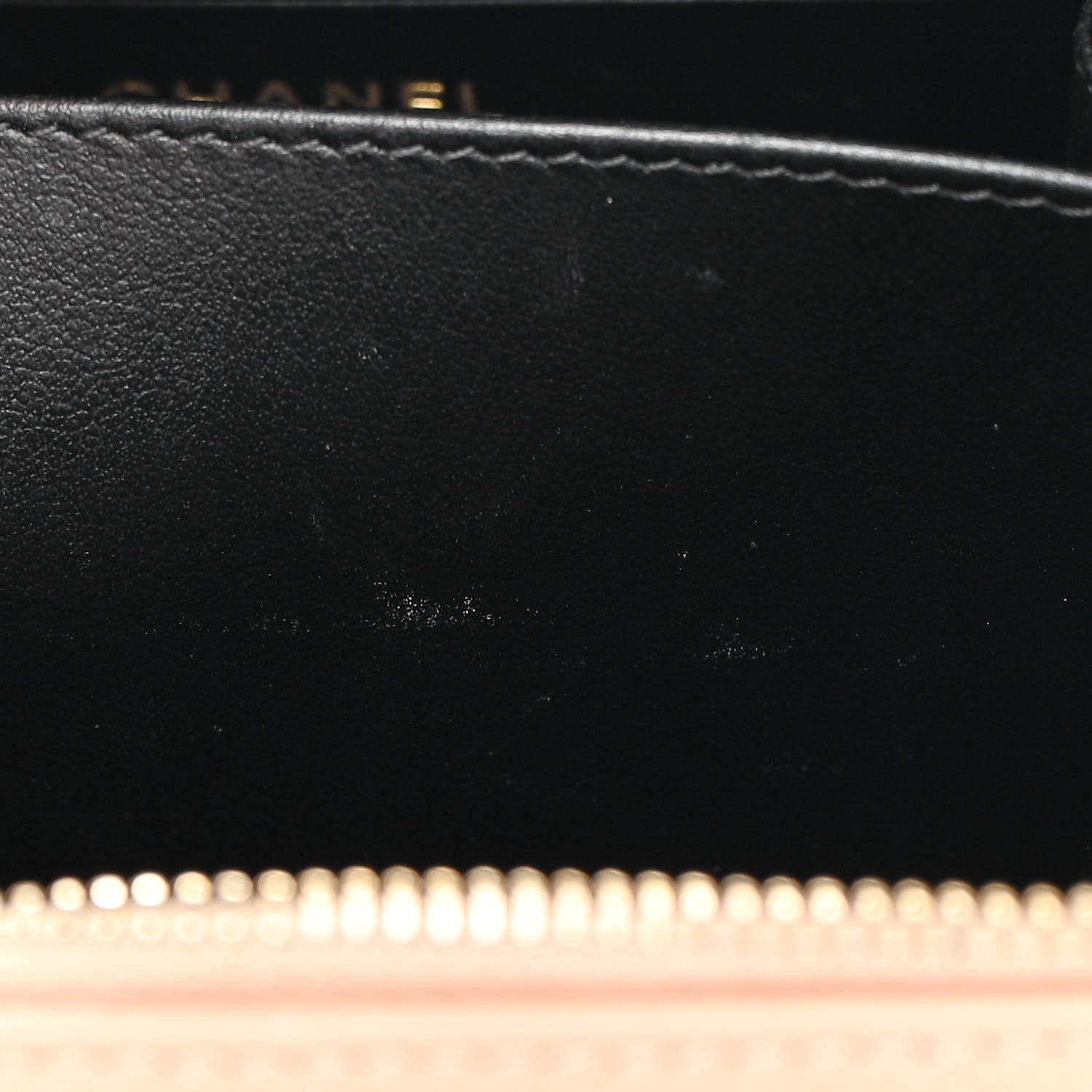 Chanel Caviar Quilted CC Filigree Vanity Clutch With Chain Beige Black 12 of 12