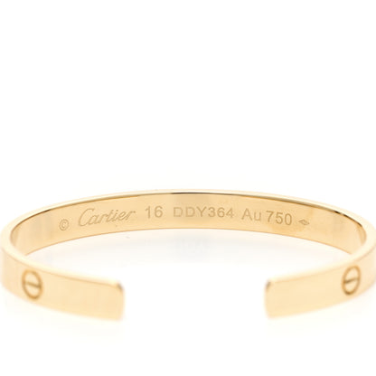 Cartier 18K Yellow Gold LOVE Cuff Bracelet 16 3 of 4