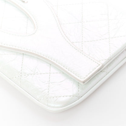 Chanel Iridescent Aged Calfskin Quilted Small 31 Pouch White 11 of 11