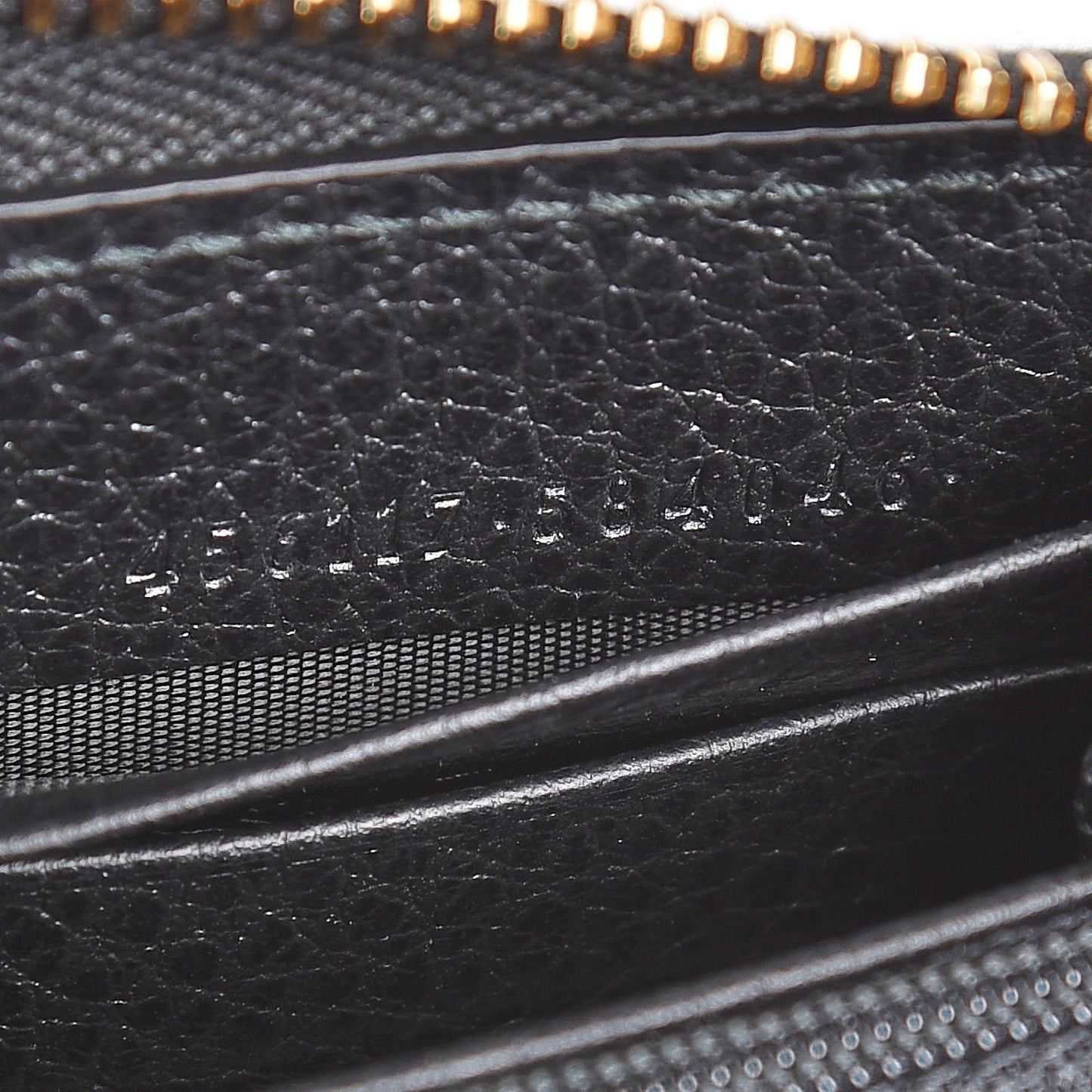 Dollar Calfskin GG Marmont Zip Around Wallet Black