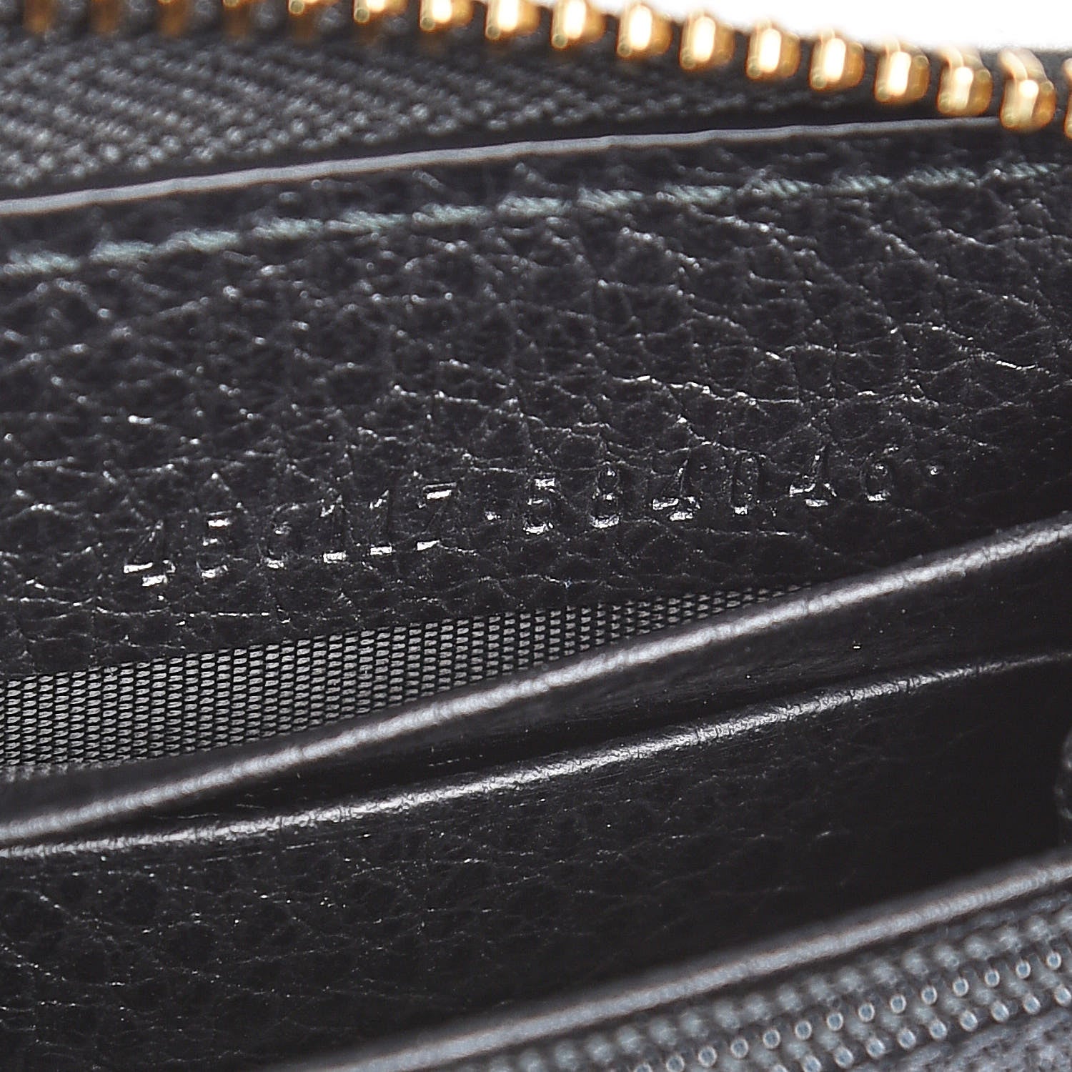 Gucci Dollar Calfskin GG Marmont Zip Around Wallet Black 7 of 8