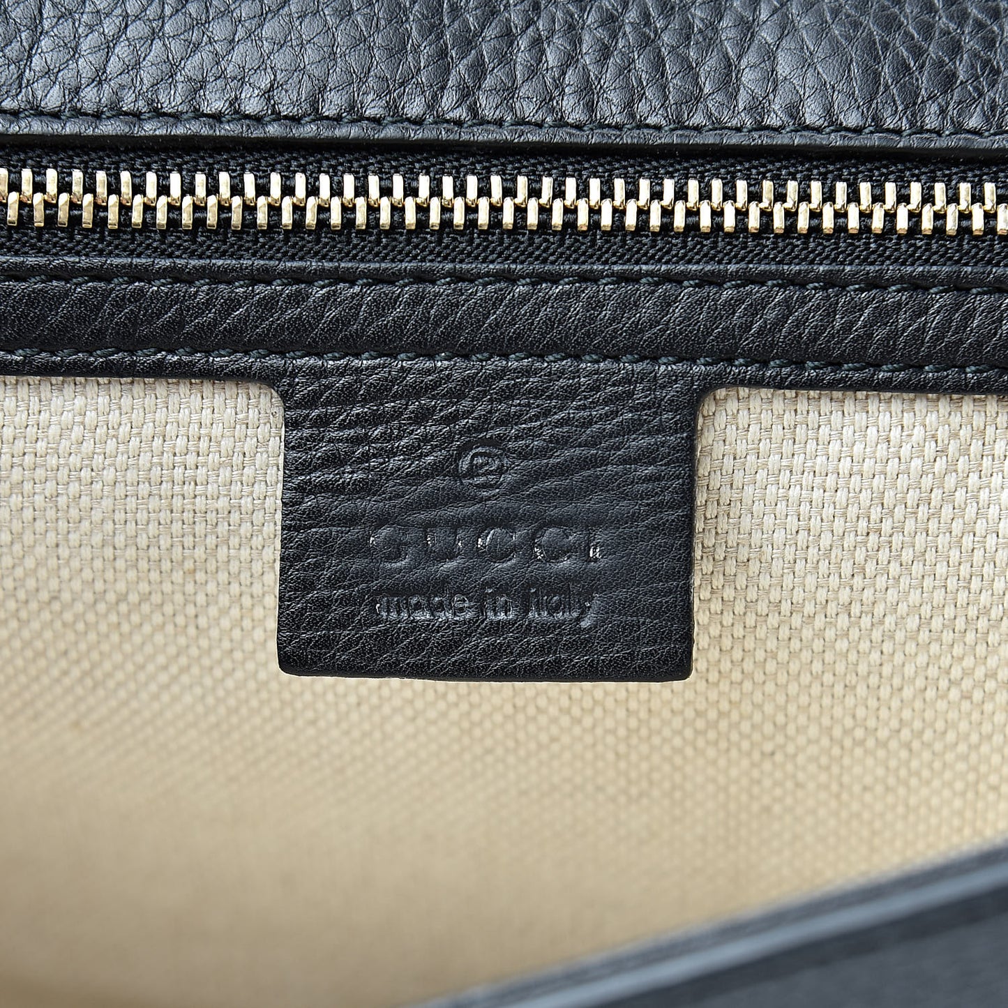 Pebbled Calfskin Medium Soho Clutch Black