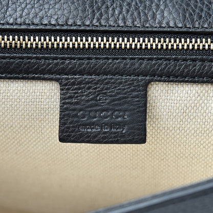 Gucci Pebbled Calfskin Medium Soho Clutch Black 6 of 8