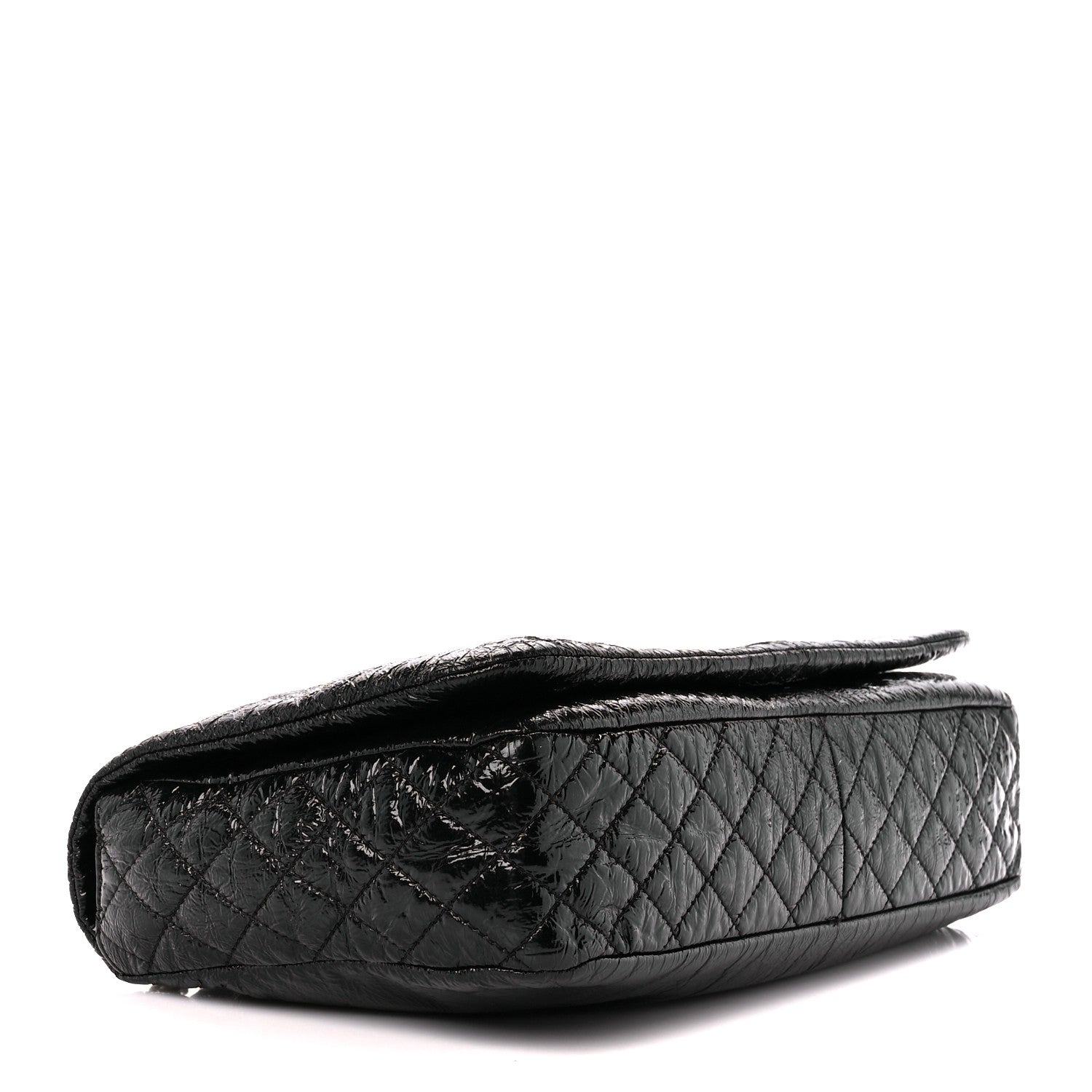 Chanel Vinyl Medium Rock and Chain Flap Black Black 4 of 11