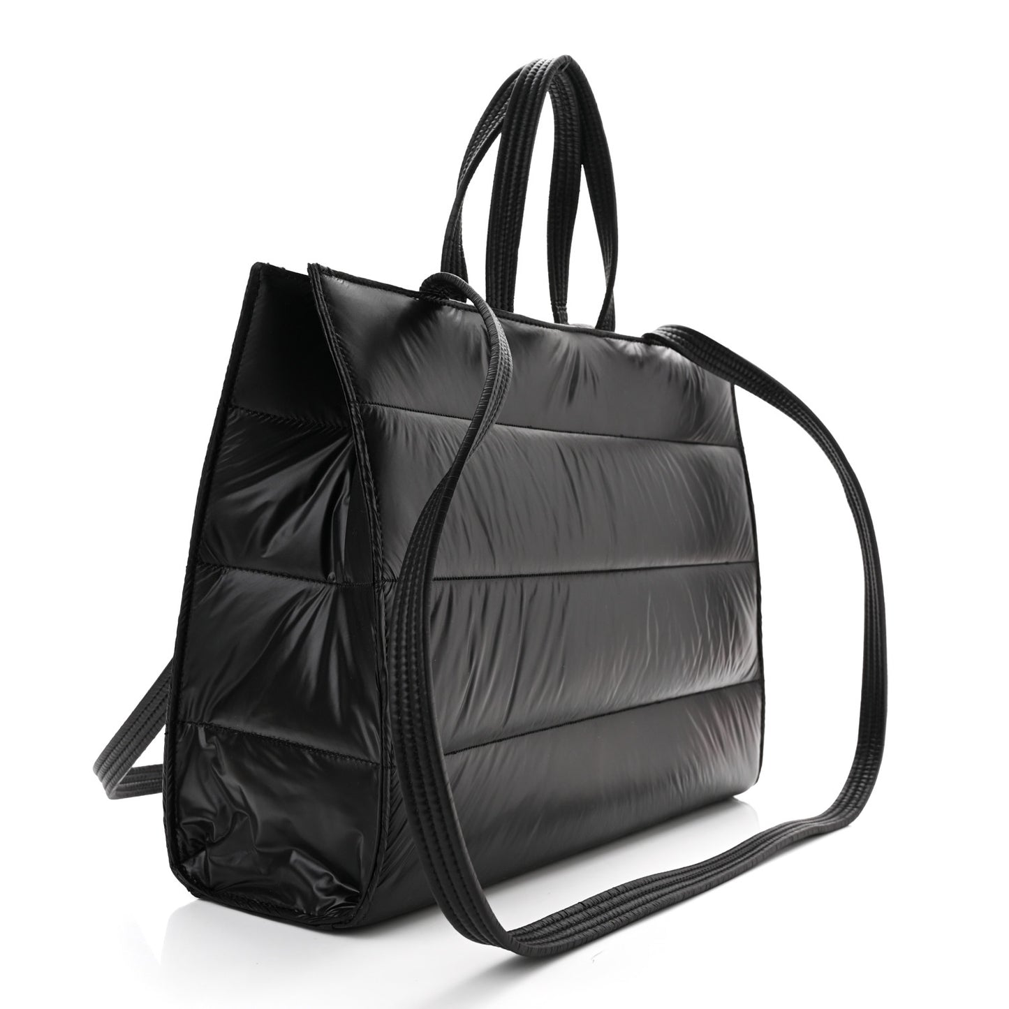 x MOOSE KNUCKLES Nylon Quilted Medium Shopping Bag Black