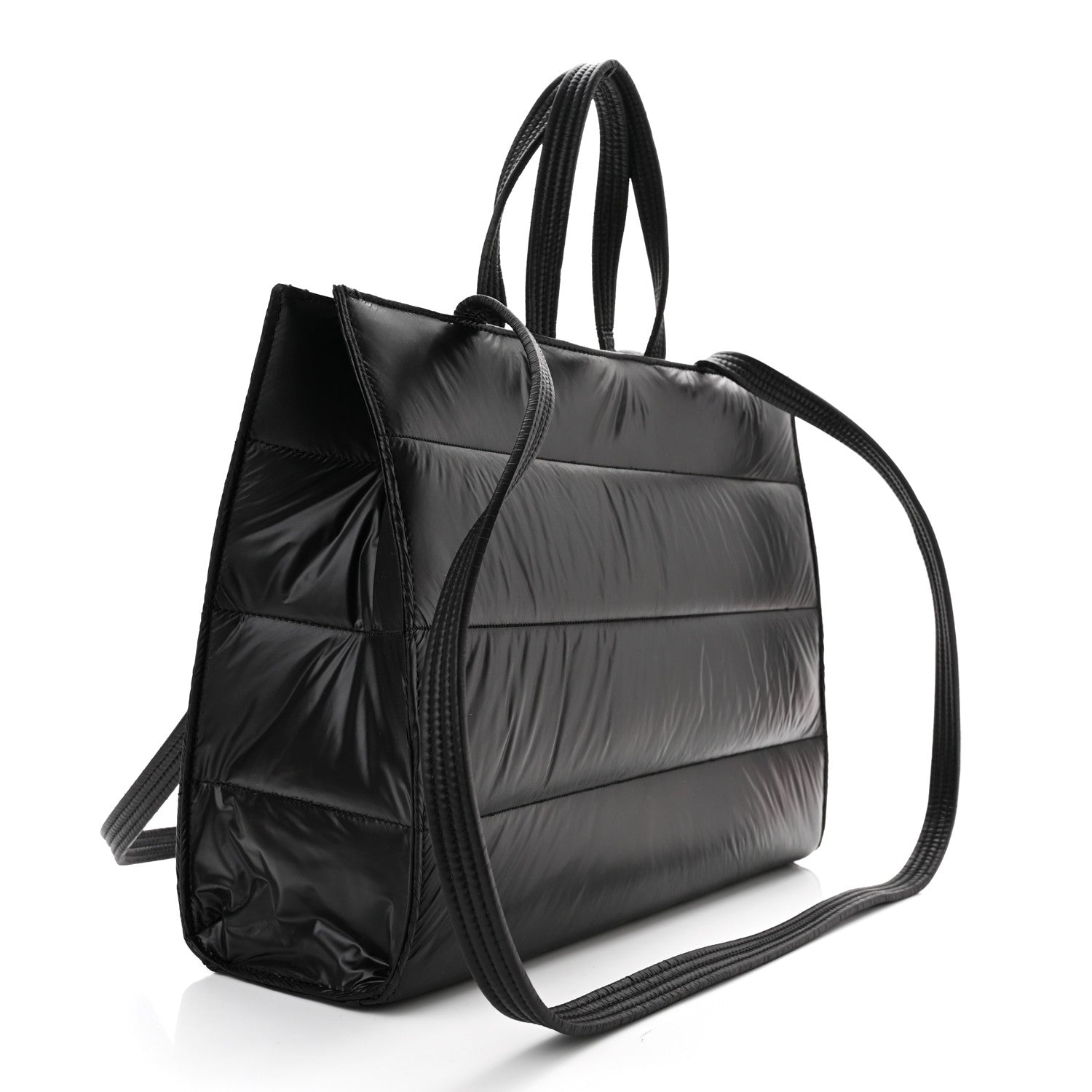 Telfar x MOOSE KNUCKLES Nylon Quilted Medium Shopping Bag Black 4 of 10