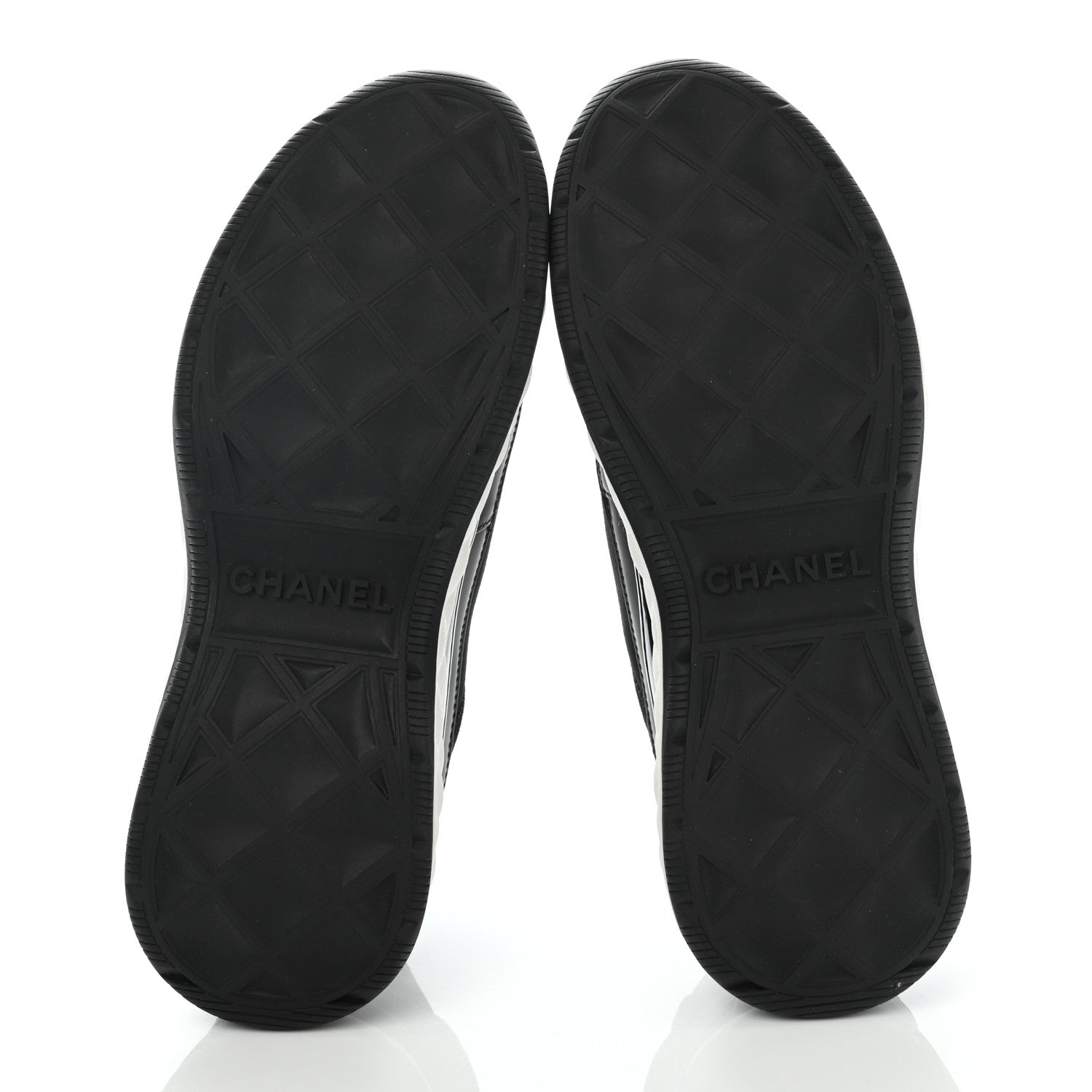 Chanel Velvet Calfskin Mixed Fibers CC Sneakers 38 Black 5 of 9