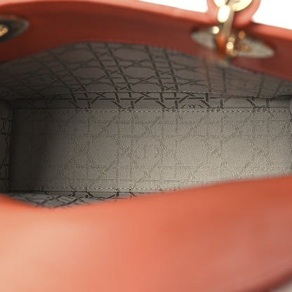 Christian Dior Lambskin Cannage Small My ABCDior Lady Dior Coral 5 of 13