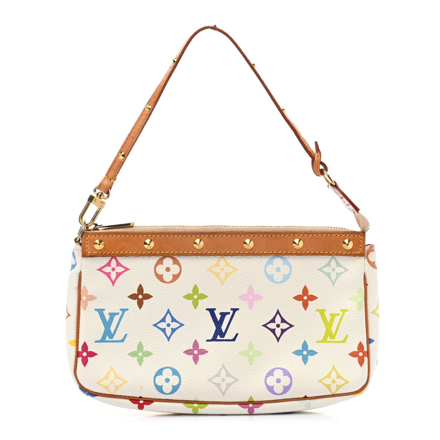 Louis Vuitton Monogram Multicolor Pochette Accessories White 1 of 10