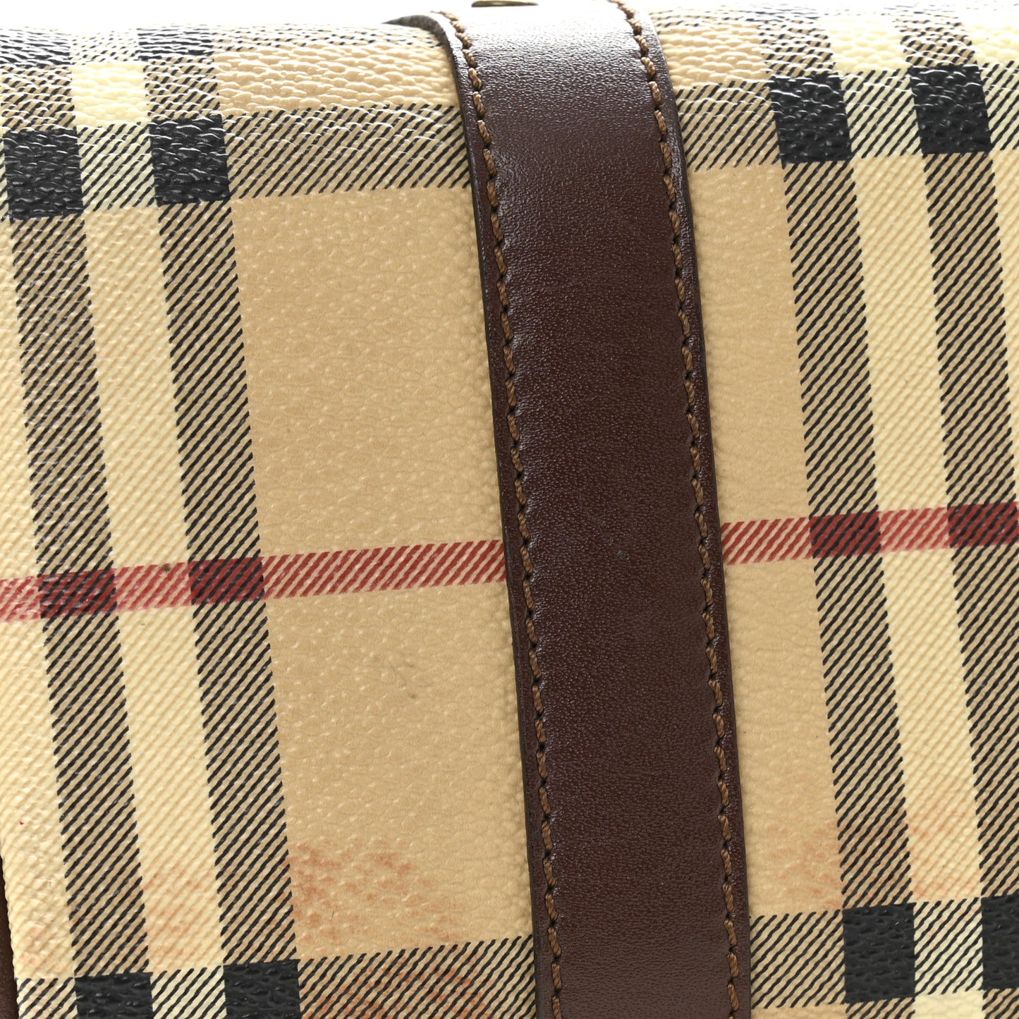 Haymarket Check Studded Barrel Bag Chocolate