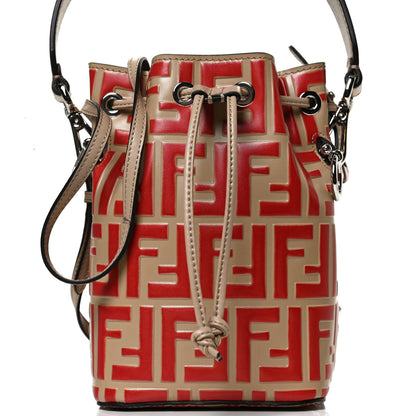 Fendi Vitello Liberty F is Fendi FF Embossed Mini Mon Tresor Bucket Bag Amido Fiamma 10 of 10