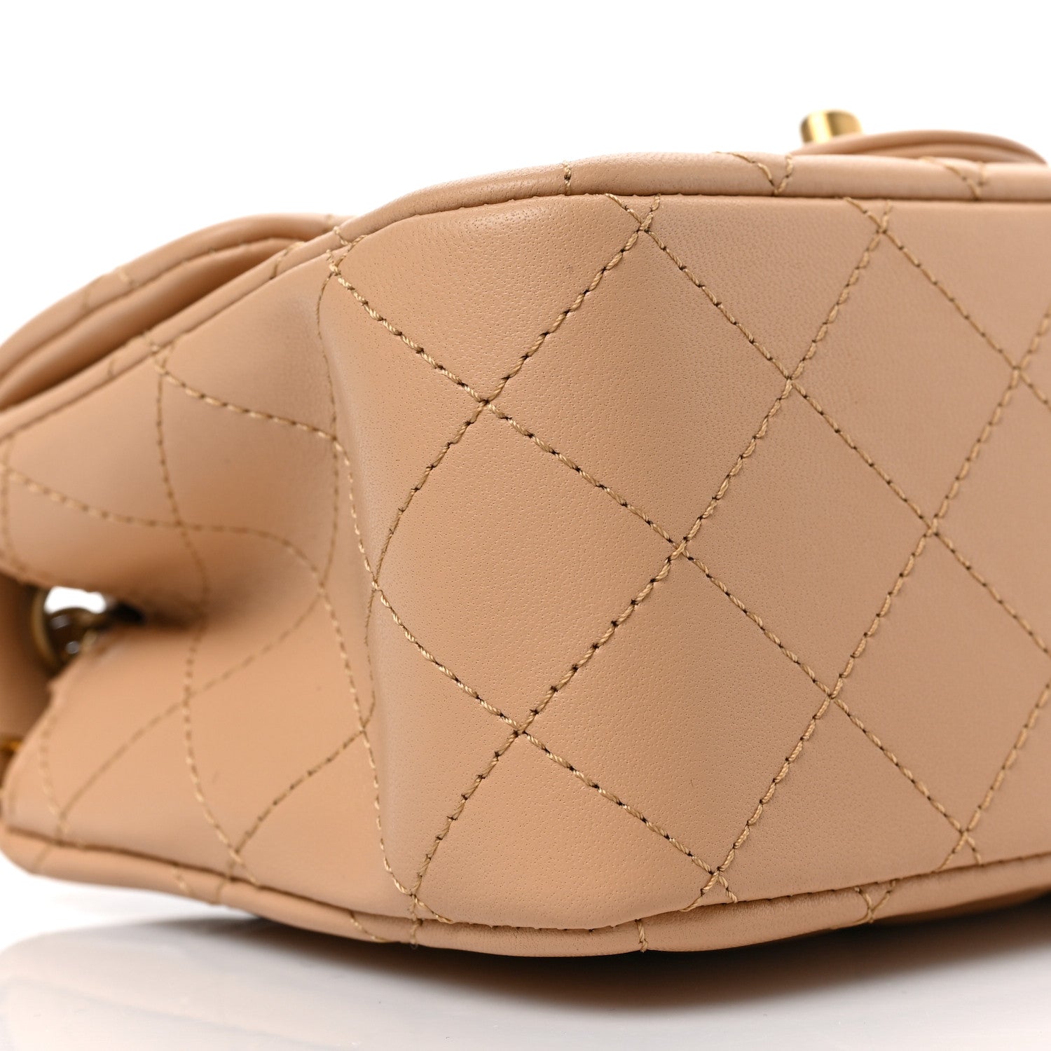 Chanel Lambskin Quilted Mini Pearl Crush Flap Beige 8 of 9