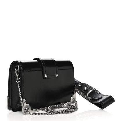 Prada City Calfskin Cahier Chain Wristlet Clutch Black 2 of 18