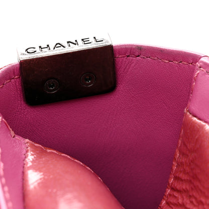Chanel Distressed Patent Quilted Medium Boy Flap Pink 11 of 13