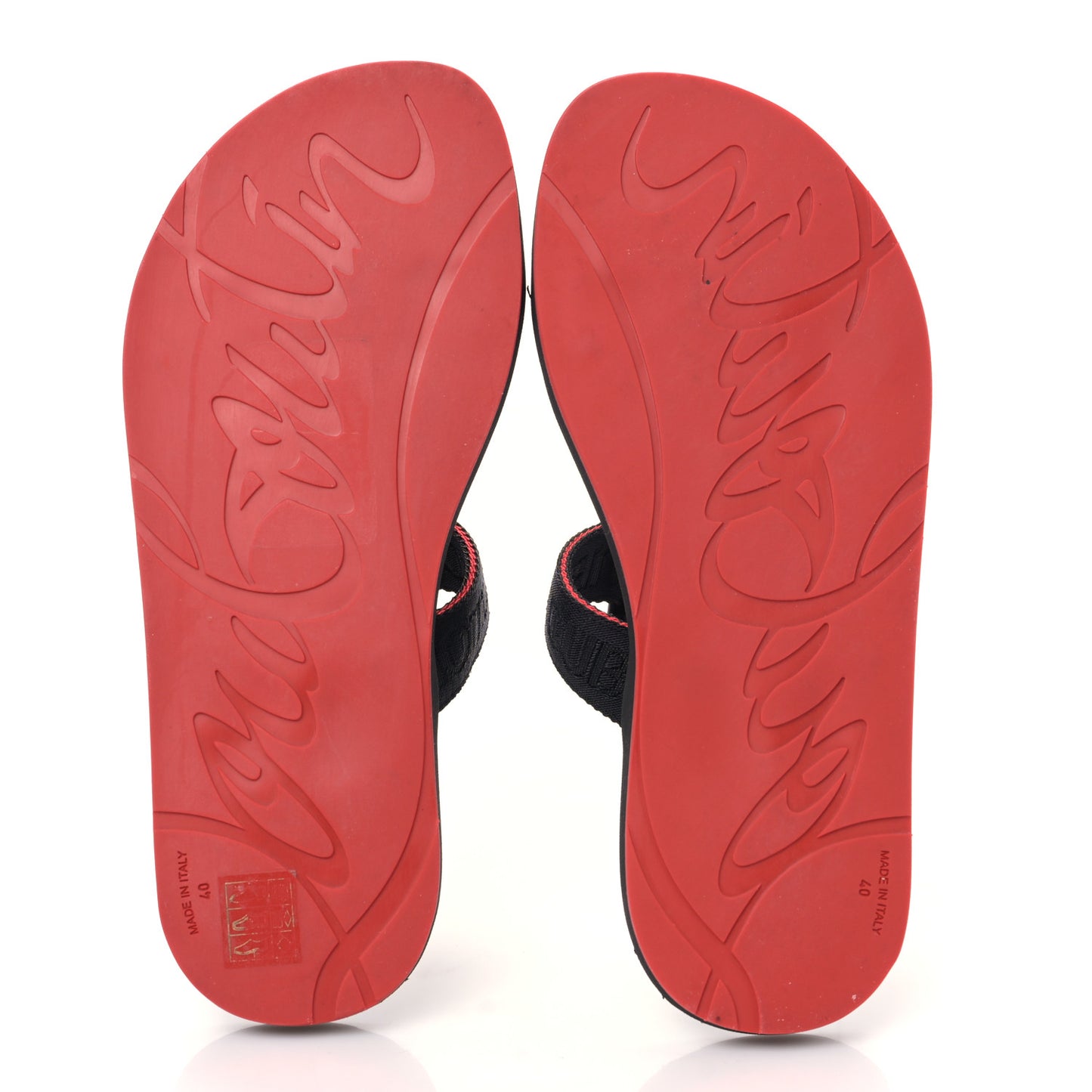 Rubber Surf Mens Flat Sandal 40 Black
