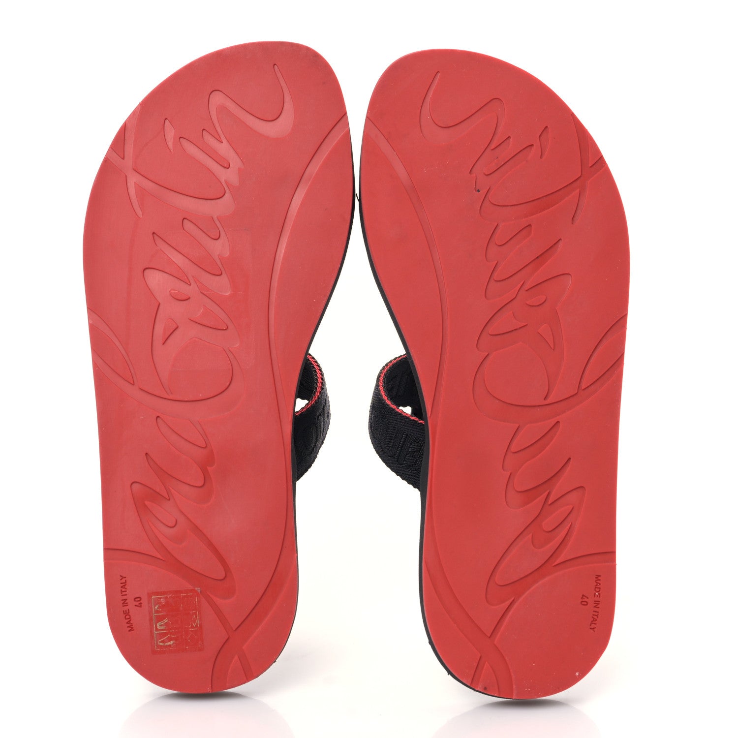 Christian Louboutin Rubber Surf Mens Flat Sandal 40 Black 5 of 7
