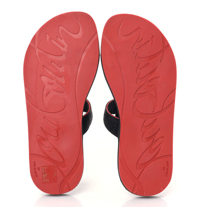 Christian Louboutin Rubber Surf Mens Flat Sandal 40 Black 5 of 7