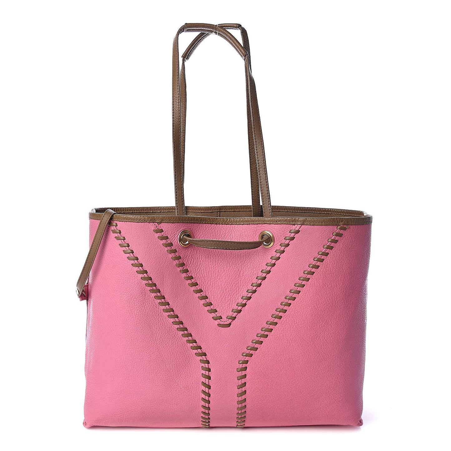 Calfskin Medium Neo Double Reversible Tote Dark Beige Pink