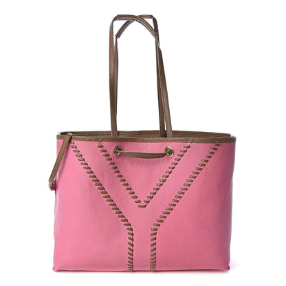 Saint Laurent Calfskin Medium Neo Double Reversible Tote Dark Beige Pink 4 of 51