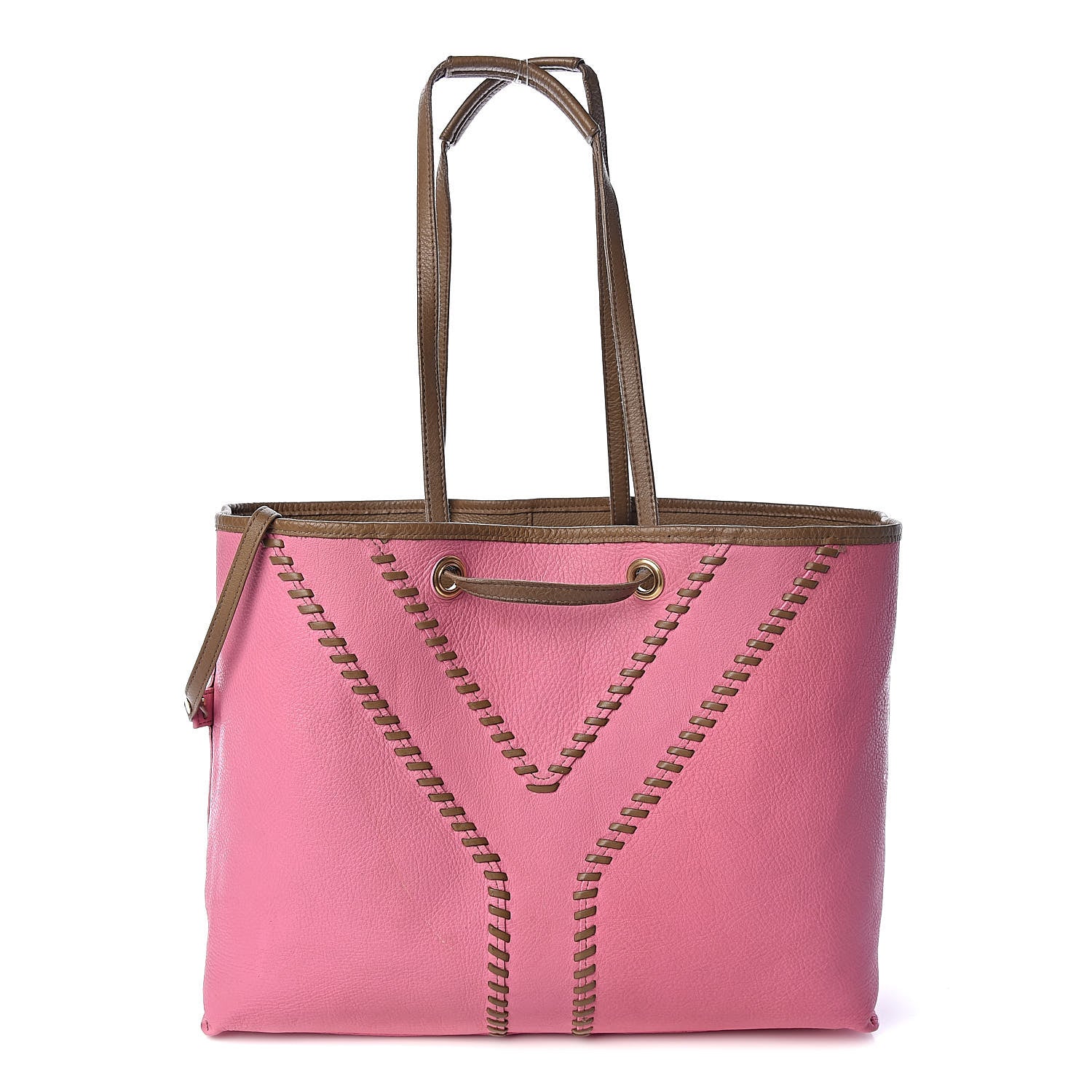 Saint Laurent Calfskin Medium Neo Double Reversible Tote Dark Beige Pink 4 of 51