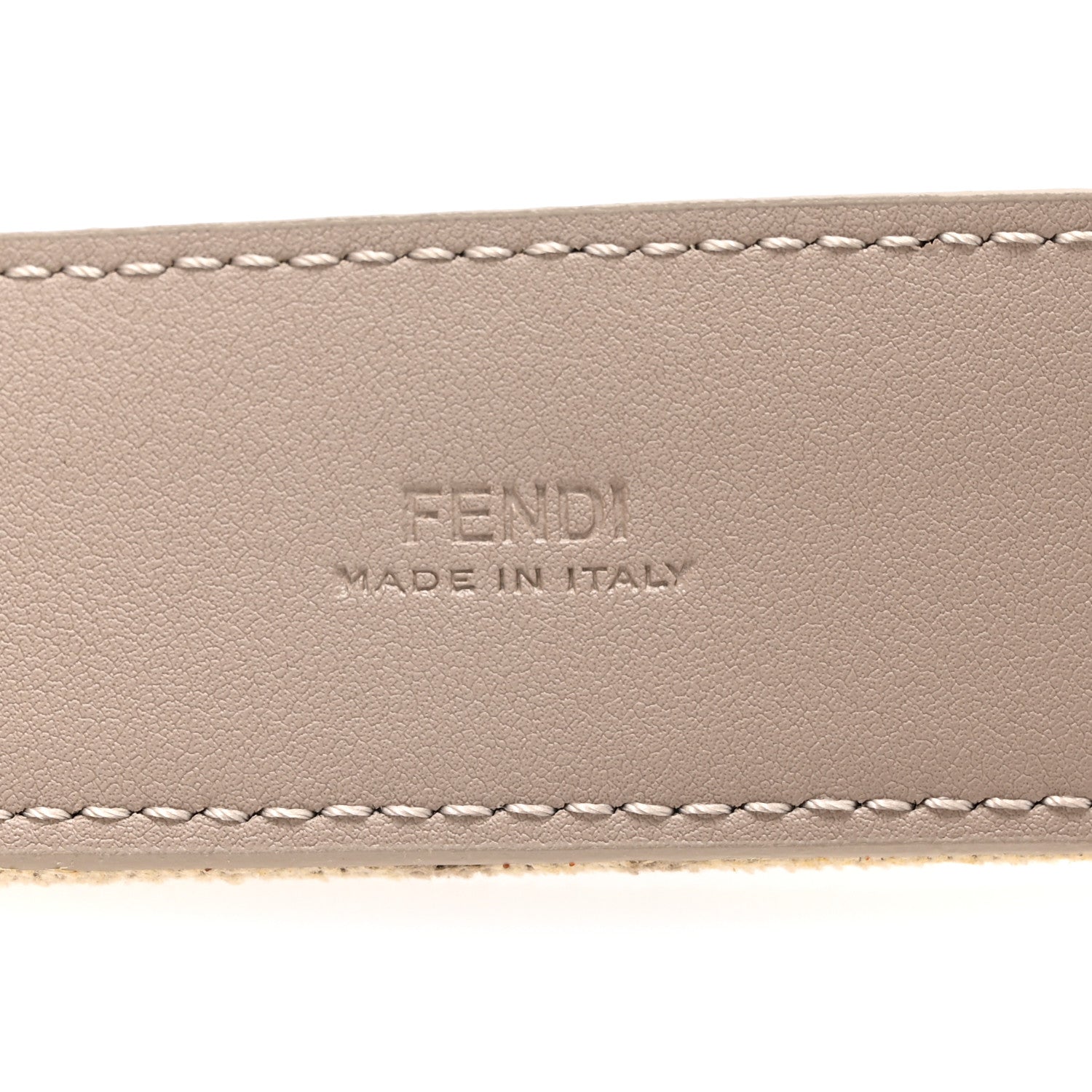 Fendi Chenille Vitello King FF Belt 80 32 Tortora Nuvola 5 of 8