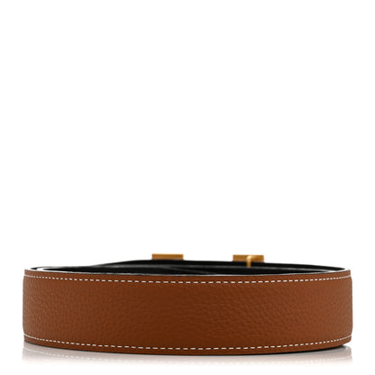 Hermes Box Togo 32mm H Belt 80 Black Gold 3 of 7