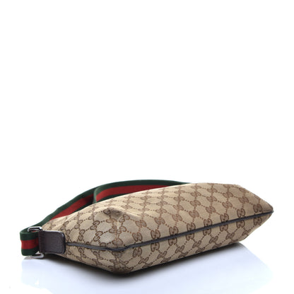 Gucci Monogram Web Small Flat Messenger Crossbody Dark Brown 4 of 10