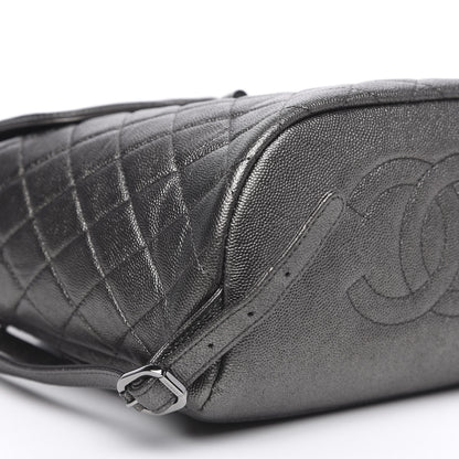 Chanel Metallic Caviar Quilted Filigree Backpack Dark Silver 7 of 11