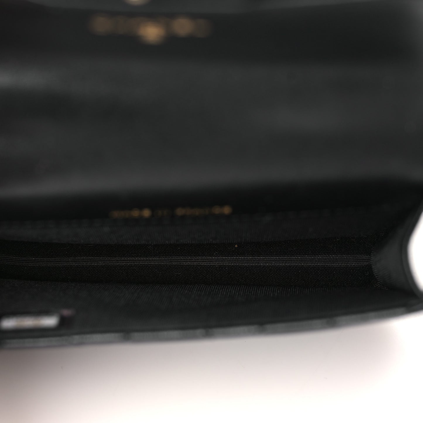 Lambskin Quilted Top Handle Flap Coin Purse With Chain Black