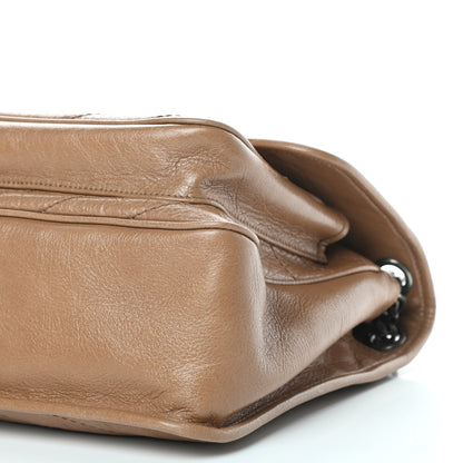 Saint Laurent Crinkled Calfskin Matelasse Monogram Medium Niki Chain Satchel Natural Tan 11 of 12