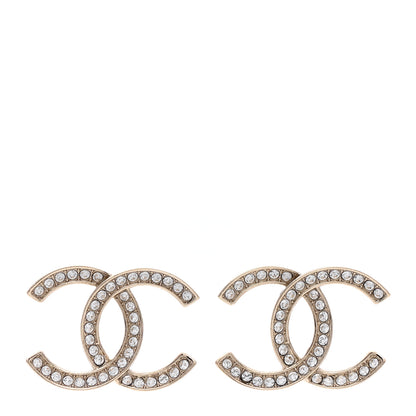 Chanel Crystal CC Earrings Silver 1 of 5