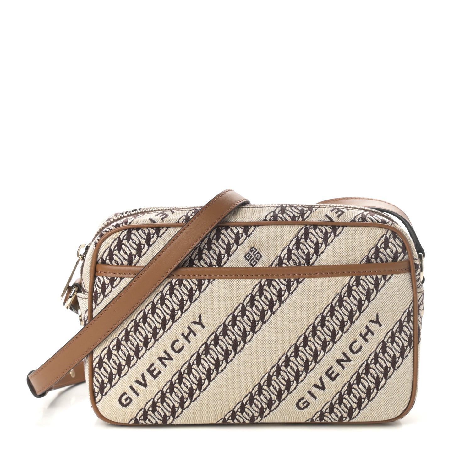 Canvas Jacquard Bond Camera Bag Beige